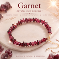 Garnet crystal chip bracelet (semi-precious stone)